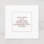 トンボ湾曲型ガーデンデザイン スクエア名刺 (裏面)