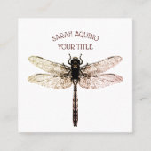 トンボ湾曲型ガーデンデザイン スクエア名刺 (正面)