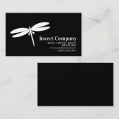 トンボ白い害虫駆除カンパニーロゴブラック 名刺 (正面/裏面)