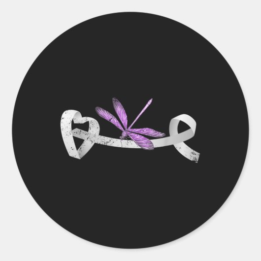 トンボ白帯肺がん生存者ギフトL ラウンドシール (正面)