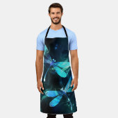 トンボ白熱［赤熱］光を放つイ湖 エプロン (着用した状態)