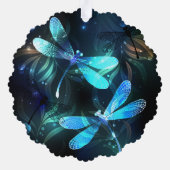 トンボ白熱［赤熱］光を放つイ湖 オーナメントカード (裏面)