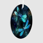 トンボ白熱［赤熱］光を放つイ湖 オーナメント (正面)