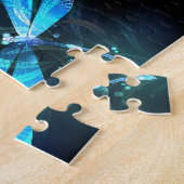 トンボ白熱［赤熱］光を放つイ湖 ジグソーパズル (側面)