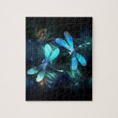 トンボ白熱［赤熱］光を放つイ湖 ジグソーパズル (縦)