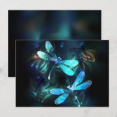 トンボ白熱［赤熱］光を放つイ湖 ノートカード (正面/裏面)