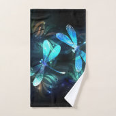 トンボ白熱［赤熱］光を放つイ湖 バスタオルセット (ハンドタオル)