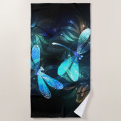 トンボ白熱［赤熱］光を放つイ湖 ビーチタオル (正面)