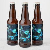 トンボ白熱［赤熱］光を放つイ湖 ビールラベル (ボトル)