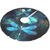 トンボ白熱［赤熱］光を放つイ湖 ブラッシュドポリエステルツリースカート (アングル)