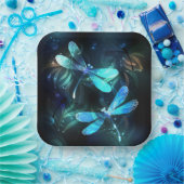 トンボ白熱［赤熱］光を放つイ湖 ペーパープレート (パーティー)