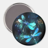 トンボ白熱［赤熱］光を放つイ湖 マグネット (正面/裏面)