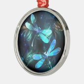 トンボ白熱［赤熱］光を放つイ湖 メタルオーナメント (左)