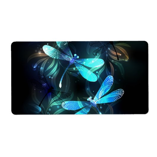 トンボ白熱［赤熱］光を放つイ湖 ラベル (正面)