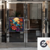 トンボ窓が貼り付く ウィンドウサイン (オフィスドア)