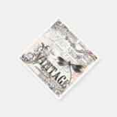 トンボ紙ナプキン – フランスのヴィンテージ スタンダードカクテルナプキン (角)