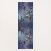 トンボ紫の夜のフリット風呂タオルセット ヨガマット (裏面)