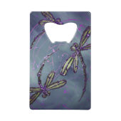 トンボ紫の夜逃げ クレジットカード栓抜き (正面)