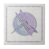 トンボ紫の青の記号 タイル (正面)