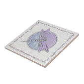 トンボ紫の青の記号 タイル (側面)