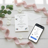 トンボ結婚式招待状葉書 ポストカード