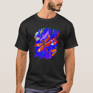 トンボ絵画イの昆虫作家 Tシャツ