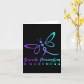 トンボ自殺防止認識度ピンクアンドテ カード (黄色い花)