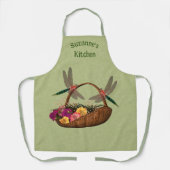 トンボ花パーソナライズされた籠 エプロン (正面)