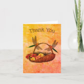 トンボ花籠アートサンキューカード カード (正面)