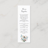 トンボ葬儀しおり、葬儀記念カード スキニー名刺 (裏面)