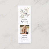 トンボ葬儀しおり、葬儀記念カード スキニー名刺 (正面)