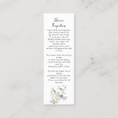 トンボ葬儀しおり、葬儀記念カード スキニー名刺 (裏面)