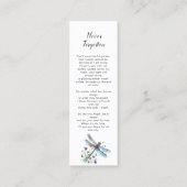 トンボ葬儀しおり、葬儀記念カード スキニー名刺 (裏面)