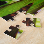 トンボ蓮と紫の花 ジグソーパズル (側面)