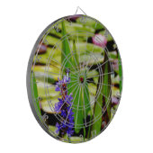 トンボ蓮と紫の花 ダーツボード (正面左)