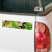 トンボ蓮と紫の花 バンパーステッカー (トラック上)