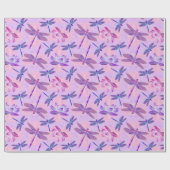 トンボ蓮の花ピンク ラッピングペーパー (フラット)