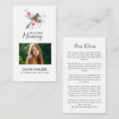 トンボ記念詩葬儀祈りの言葉カード エンクロージャーカード (正面/裏面)