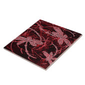 トンボ赤い霞 タイル (側面)