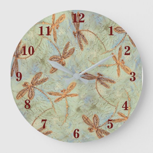 トンボ踊り ラージ壁時計 (正面)