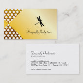 トンボ金ゴールドきらめく水玉模様 名刺 (正面/裏面)