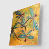 トンボ霞 スクエア壁時計 (傾斜)