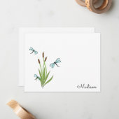 トンボ類とカタテパーソナライズされたールノートカード ノートカード (正面/裏面インサイチュ)