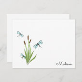 トンボ類とカタテパーソナライズされたールノートカード ノートカード (正面/裏面)