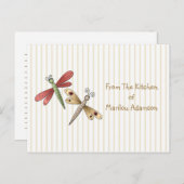 トンボ類のレシピカード ポストカード (正面/裏面)