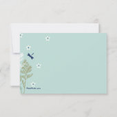 トンボ類悔やみや弔慰サンキューカード 招待状 (裏面)