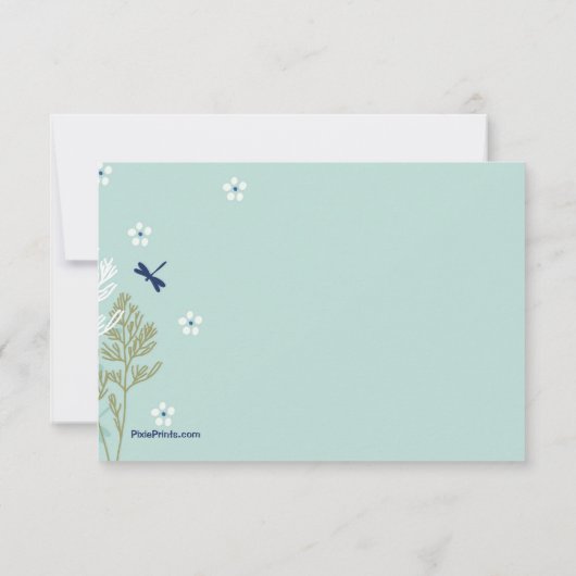 トンボ類悔やみや弔慰サンキューカード 招待状 (裏面)