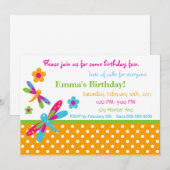 トンボ類誕生日招待状6 招待状 (正面/裏面)