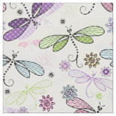 トンボ飛行 – 小プリント ファブリック (クローズアップ)