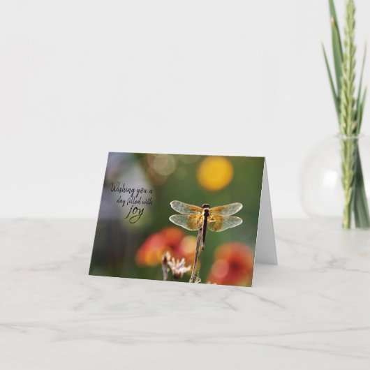 トンボ魔法誕生日カード サンキューカード (正面)